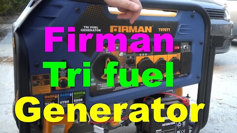 Firman Tri Fuel Generator From Costco