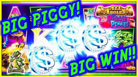BIG PIGGY WIN!!! BACK TO BACK BONUS BIG WIN SESSION! All Aboard Piggy Pennies Slot