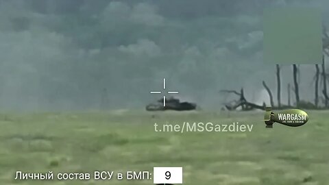 Ukrainian infantry fighting vehicle finds a mine