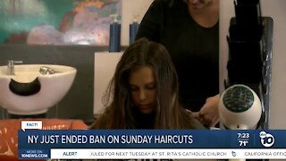 New York just ended ban on Sunday haircuts?