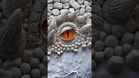 DIY Notepad Decor Idea | 3d dragon eye made of modelling clay