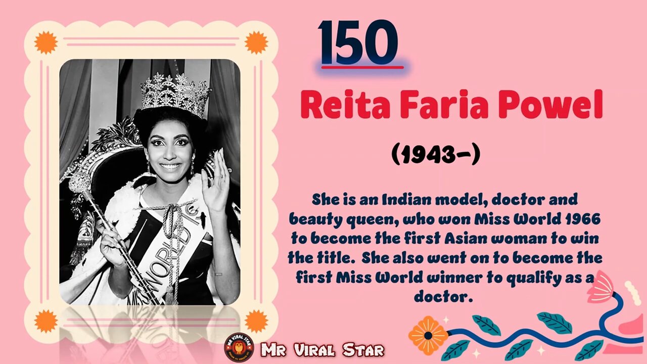 Reita Faria Powel (1943 – )| TOP 150 Women That CHANGED THE WORLD ...