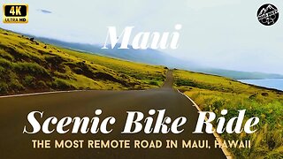 Cycling Maui's Hidden Road: Scenic Relaxation & Beginner Indoor Cycling Workout in 4K | RoadBikey