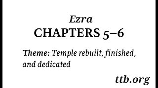 Ezra Chapter 5-6 (Bible Study)