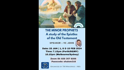 Part 1 - The Minor Prophets A study of the epistles of the Old Testament.