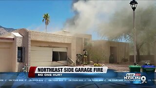 Crews respond to eastside garage fire