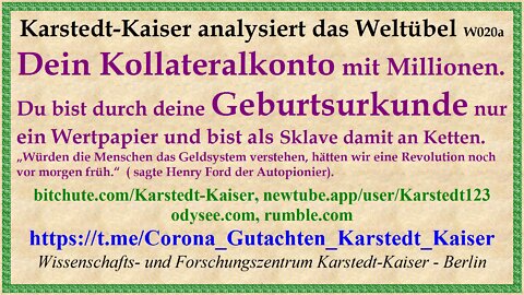 Dein Kollateralkonto, deine Geburtsurkunde als Wertpapier - Karstedt-Kaiser W020a