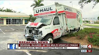 Multiple injuries in crash after U-Haul driver suffers medical episode