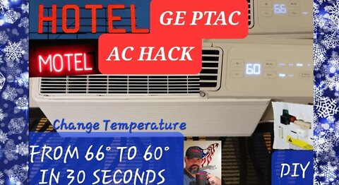 Change Your Lowest AC setting from 66 to 60° in 30 seconds (Quick Tip DIY Hotel HACK on GE PTAC )
