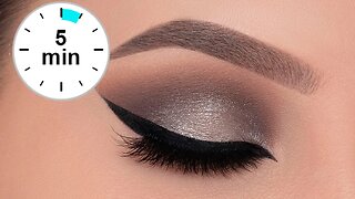 5 MINUTE Silver Smokey Eye Tutorial | $3,- palette 😱