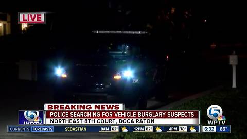 3 people in custody after Boca Raton vehicle break-ins
