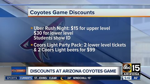 Students get a great deal at an Arizona Coyotes game