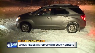 Akron residents fed up with unplowed streets three days after snowstorm