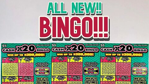 BINGO!! Brand NEW Cash X20 Lottery Ticket Scratch Off from the New York State Lottery!!!