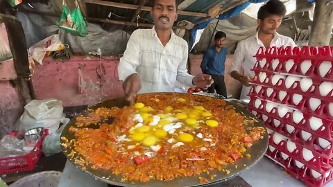 Mumbai's Famous Street Style Egg Bhurji Indian Street Food
