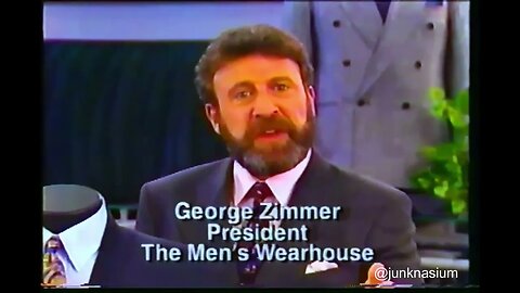 90's Men's Wearhouse "I guarantee it" George Zimmer (1993)