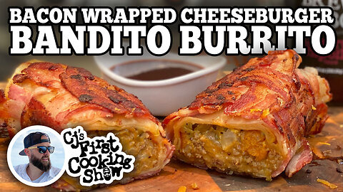 Bacon Wrapped Cheeseburger Bandito Burrito | Blackstone Griddles