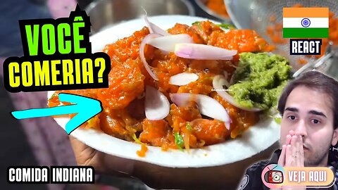 À base de COUVE-FLOR FRITA! Você comeria? Reagindo a COMIDAS DE RUA INDIANAS | Veja Aqui Reacts