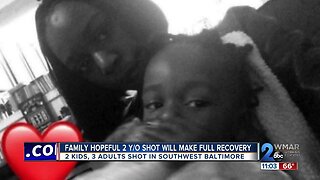Family hopeful 2 y/o shot will make full recovery