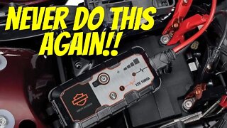 How to JUMP START a MOTORCYCLE in seconds? Dead battery motorcycle jumpstart