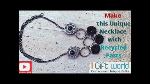 How to make this Unique Flower Necklace with Recycled Materials