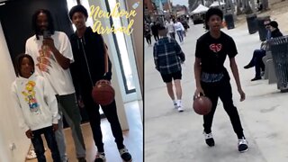 Lakers Trevor Ariza Makes Sons Dribble All The Way To The Beach! ⛹🏽‍♂️