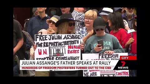 Julian Assange’s Father on the Channel 7 News | Perth Freedom Rally Nov 19 2022