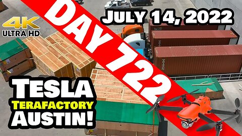 DID THE 9000 TON GIGA PRESS JUST ARRIVE AT GIGA TEXAS?!-Tesla Gigafactory Austin 4K Day 722 -7/14/22