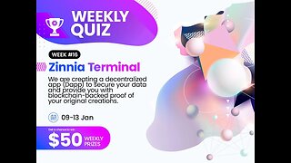 $50 Quiz 16 Draw: Zinnia Terminal