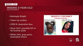 Markayla Wright: Police searching for missing, endangered 3-year-old in West Palm Beach