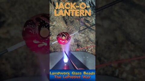 Lampwork Glass Beads: Jack O Lantern
