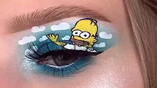 Make up artist inspired by 'The Simpsons'