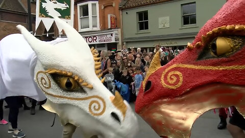 The Glastonbury Dragons - Beltane - May Day 2019