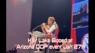 Kari Lake Booed at Az GOP annual meeting January 27, 2024 in Phoenix.