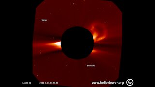 Huge solar flare today