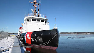 Coast Guard Cutter Penobscot Bay Breaking Ice