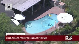 11-month-old baby in critical condition after being pulled from pool in east Phoenix