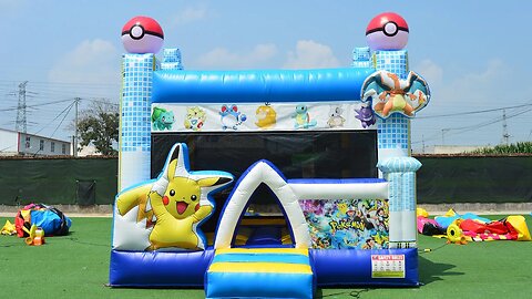 Pokemon Bouncy Castle #inflatables #inflatable #trampoline #slide #bouncer #catle #jumping