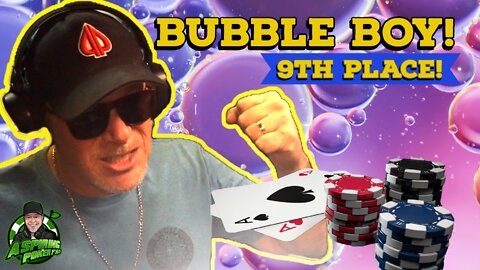 BUBBLE BOY IN THE $600 GTD POKER TOURNAMENT: Poker Vlogger final table highlights and poker strategy