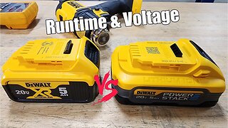 HUGE Info! Runtime & Voltage DEWALT PowerStack 5Ah Vs XR 5Ah Batteries