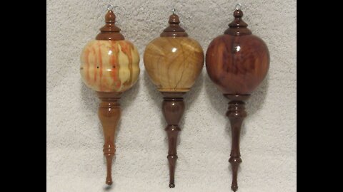 #R002 Woodturning Hollow Globe Christmas Ornaments