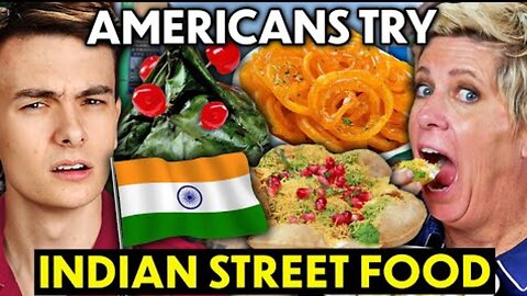 Americans Try Indian Street Food For The First Time! (Pav Bhaji, Dahi Puri, Jalebi)