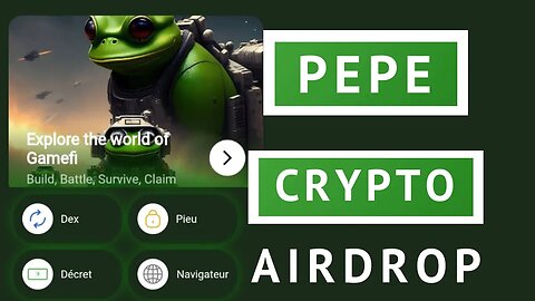Gagner crypto wallet Pepe Airdrop investir crypto swap projet crypto