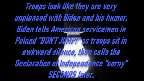 Troops are not Motivated by Biden