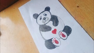 How to Draw Panda - Easy Panda Drawing - Panda Drawing