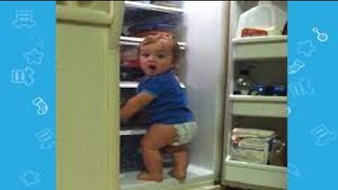 What Happens When Baby Open The Fridge | Funny baby video