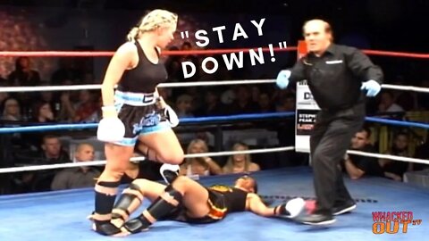 Stacked Female Fighter Stacey Barnes Knockout!