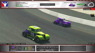 My First iRacing Win! | Legends - Rookie - Concord Speedway