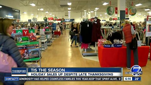 Tis the season: Holiday sales are up despite six fewer shopping days this year vs. last