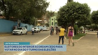 Leste de Minas: Eleitores do Interior acordam cedo para Votar no Dia do 1º Turno das Eleições.